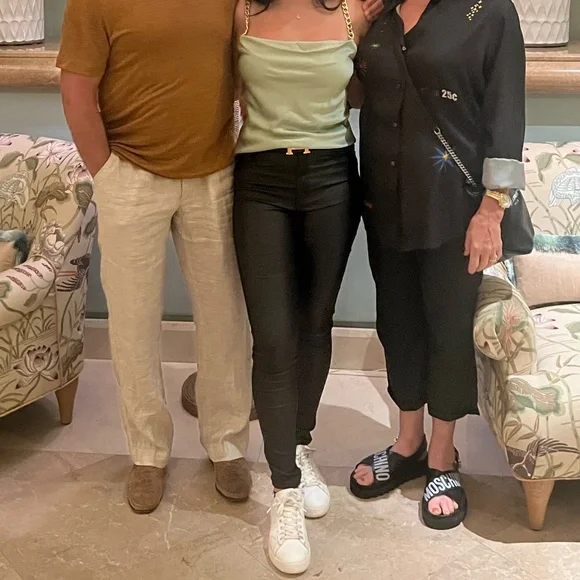 Alice + Olivia Cowl Neck Tank with Chains in Seafoam - Picture 10 of 11